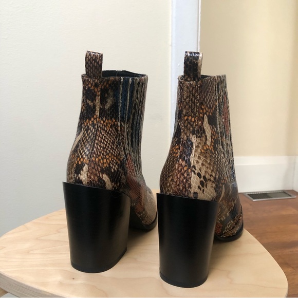 ASOS Raid Swallow Coloured Snake Western Boots 🪶 tan multi 🪬 US 8 🧡 - Picture 10 of 15